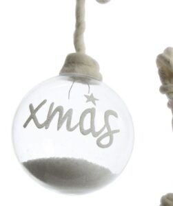 Bombka szklana z wełną xmas