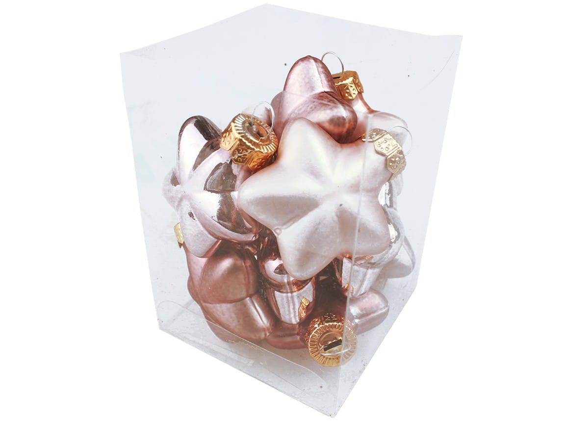 Bombki gwiazdy Rose Gold