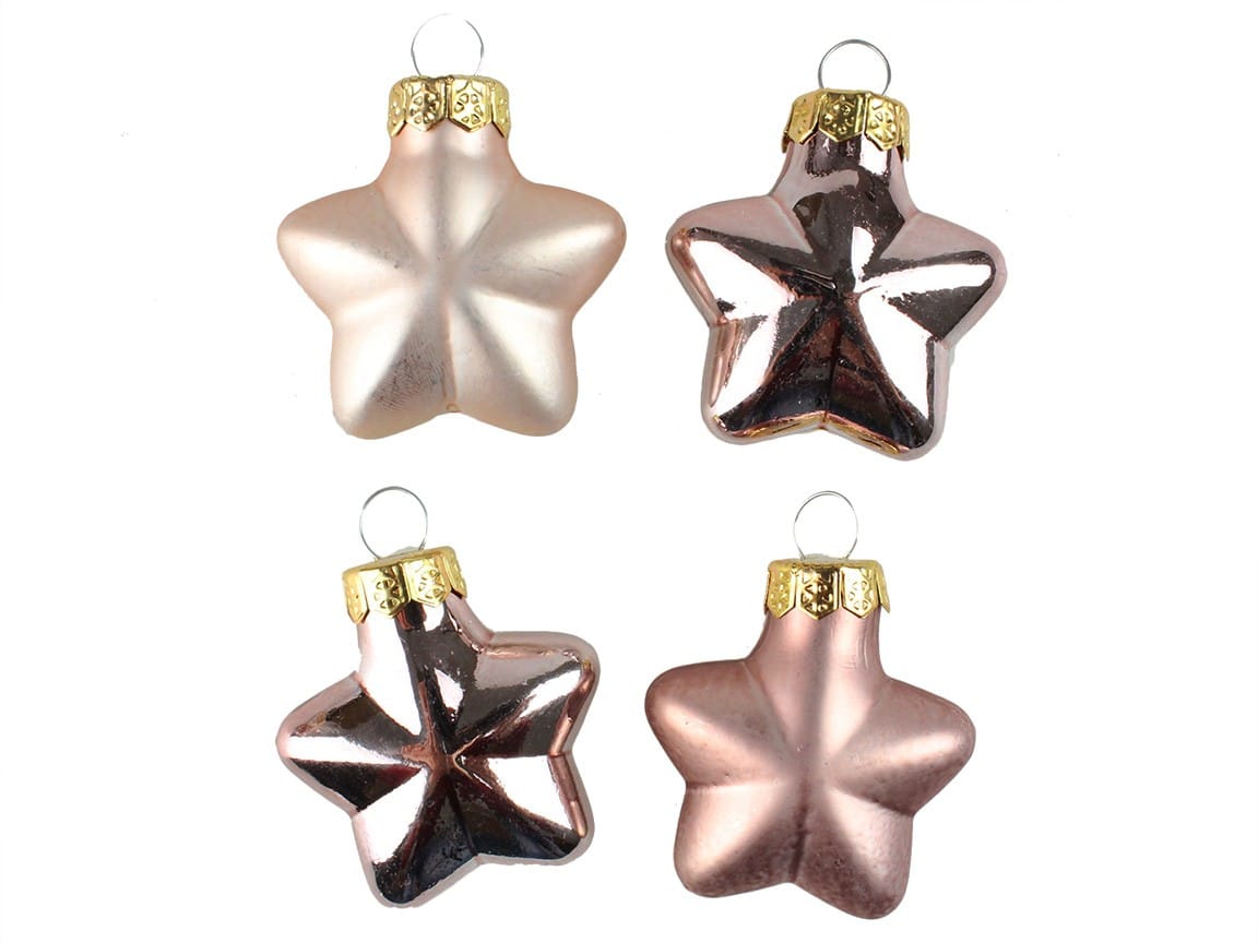 Bombki gwiazdy Rose Gold