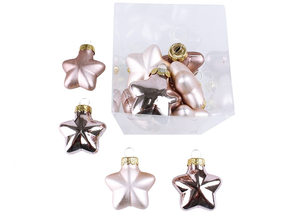 Bombki gwiazdy Rose Gold