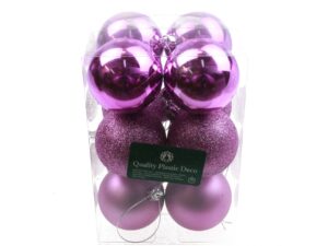 Bombki Plastikowe 6cm Liliowe