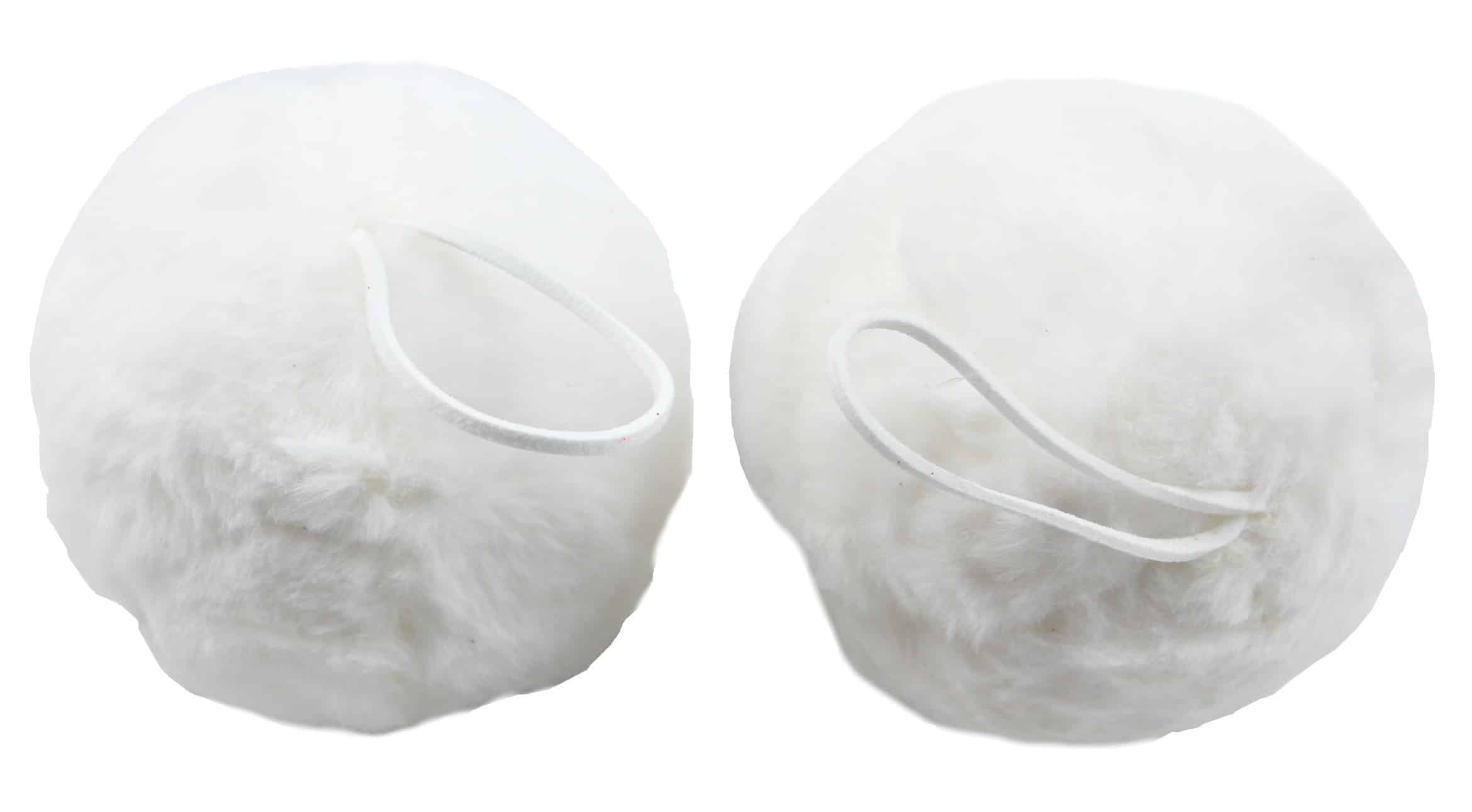 Bombki Pluszowe Białe 2 szt.