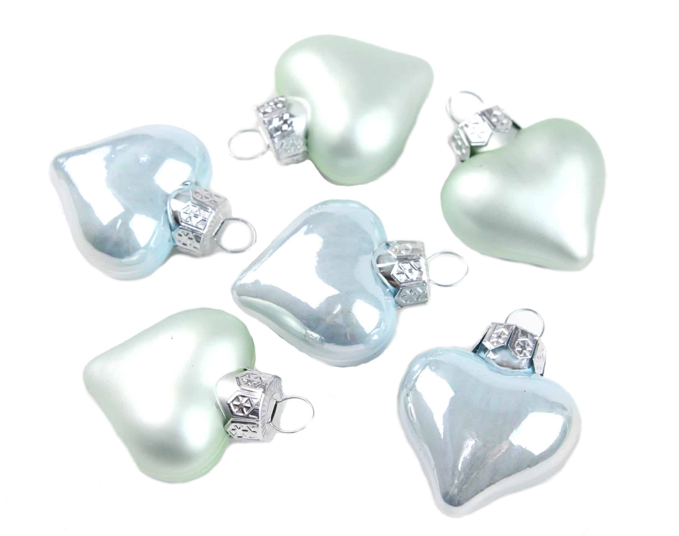 Bombki Serduszka Miętowe Błękitne