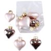 Bombki serduszka Rose Gold
