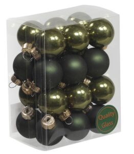 Bombki Szklane 2,5cm Oliwka