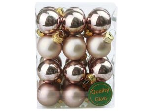 Bombki Szklane 2,5cm Rose Gold