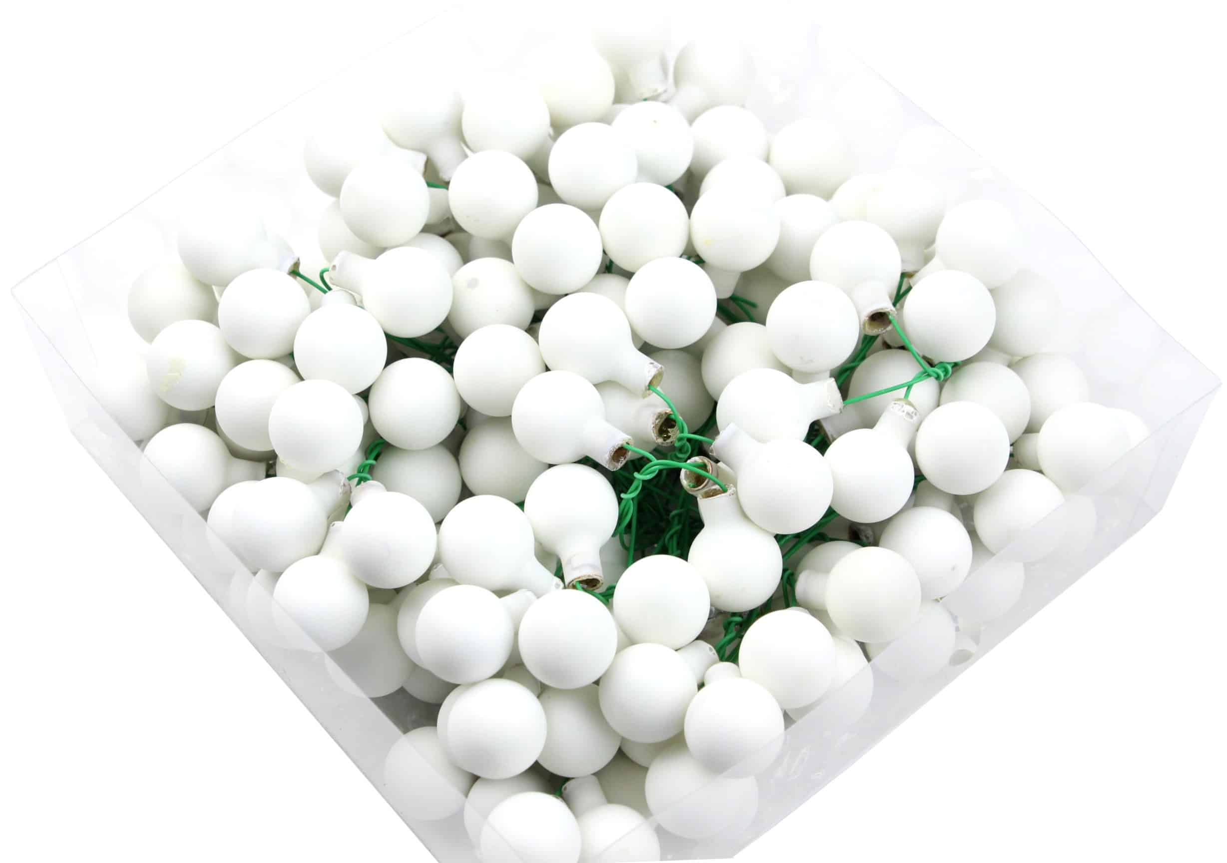Bombki Szklane 2cm Arctic White Paczka 144 szt.