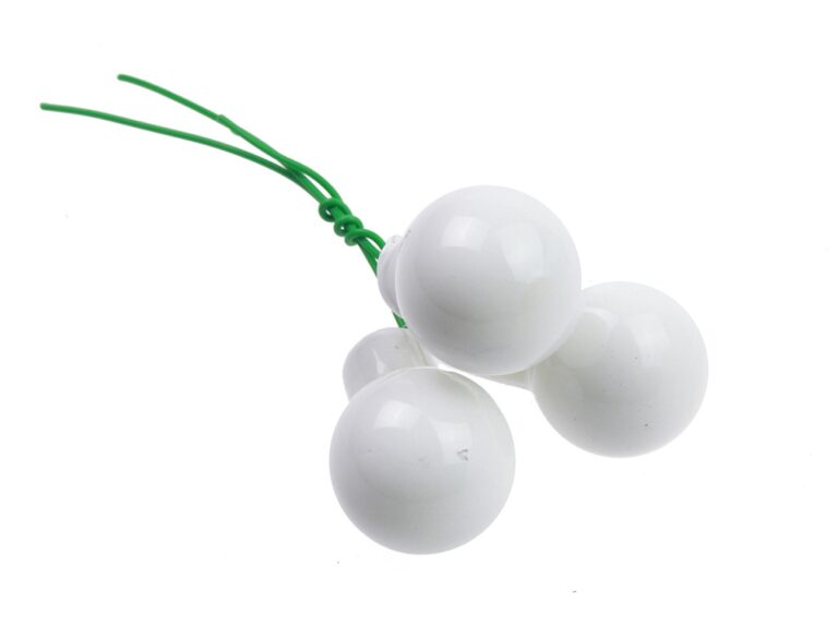 Bombki Szklane 2cm Białe