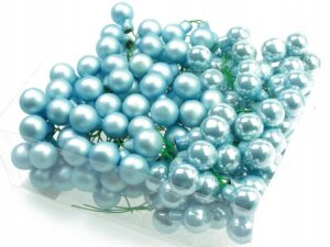 Bombki Szklane 2cm Błękitne Paczka 144 szt.