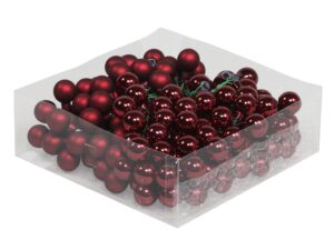 Bombki Szklane 2cm Bordowe 144 szt.