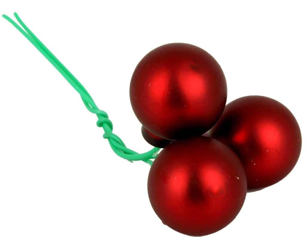 Bombki Szklane 2cm Borodowe Matowe