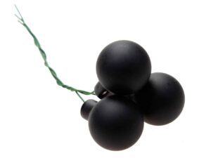 Bombki Szklane 2cm Czarne Matowe