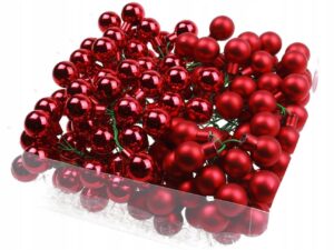 Bombki Szklane 2cm Czerwone Paczka 144 szt.