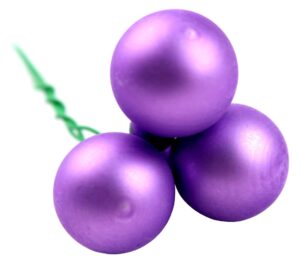 Bombki Szklane 2cm Fioletowe Matowe