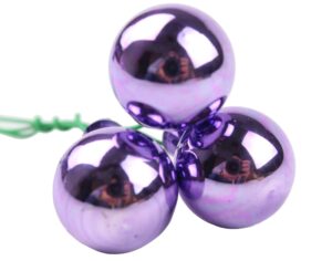 Bombki Szklane 2cm Fioletowe Połysk