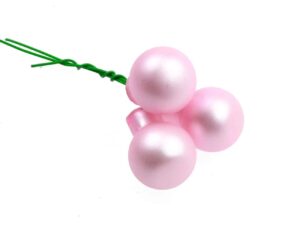 Bombki Szklane 2cm Jasnorózowe Matowe