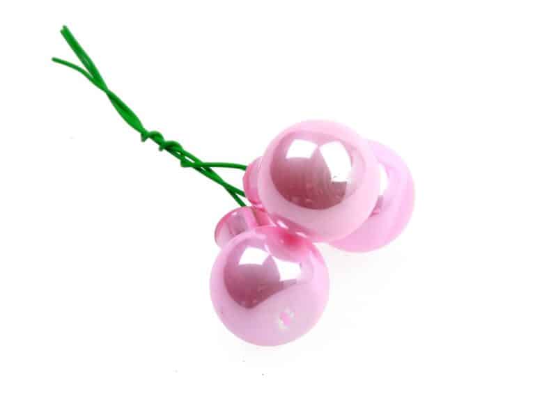 Bombki Szklane 2cm Jasnorózowe Połysk