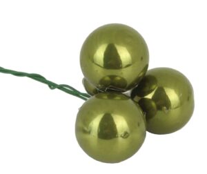 Bombki Szklane 2cm Oliwka Połysk