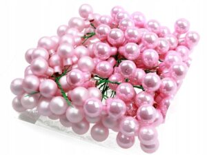 Bombki Szklane 2cm Różowe Paczka 144 szt.