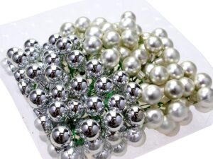 Bombki Szklane 2cm Srebrne Paczka 144 szt.