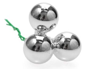 Bombki Szklane 2cm Srebrne Połysk