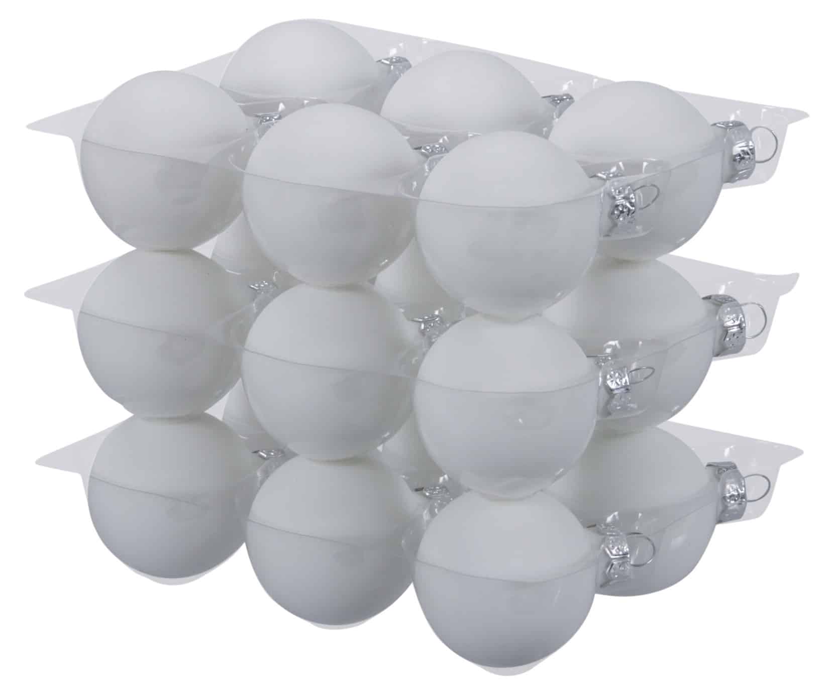 Bombki Szklane 4cm Arctic White