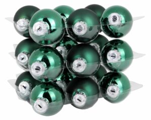 Bombki Szklane 4cm Butelkowa Zieleń