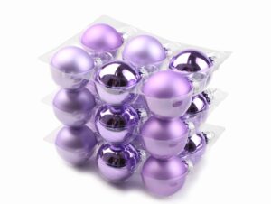 Bombki Szklane 4cm Fioletowe