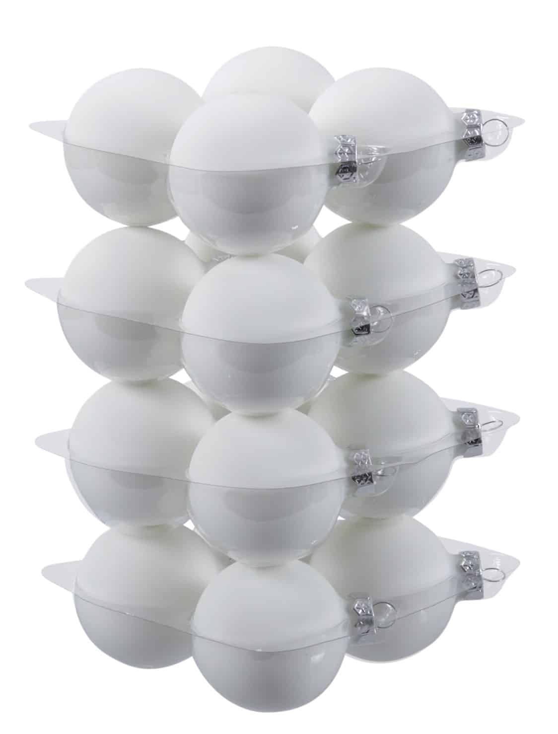 Bombki Szklane 6cm Białe Arctic White