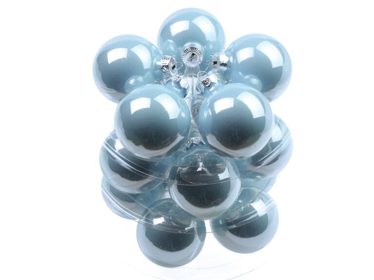Bombki Szklane 6cm Błękitne