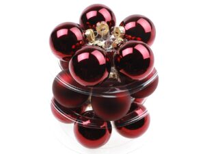 Bombki Szklane 6cm Bordowe