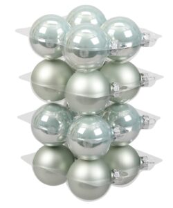 Bombki Szklane 6cm Miętowe Błękitne