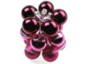 Bombki Szklane 6cm Wiśniowe
