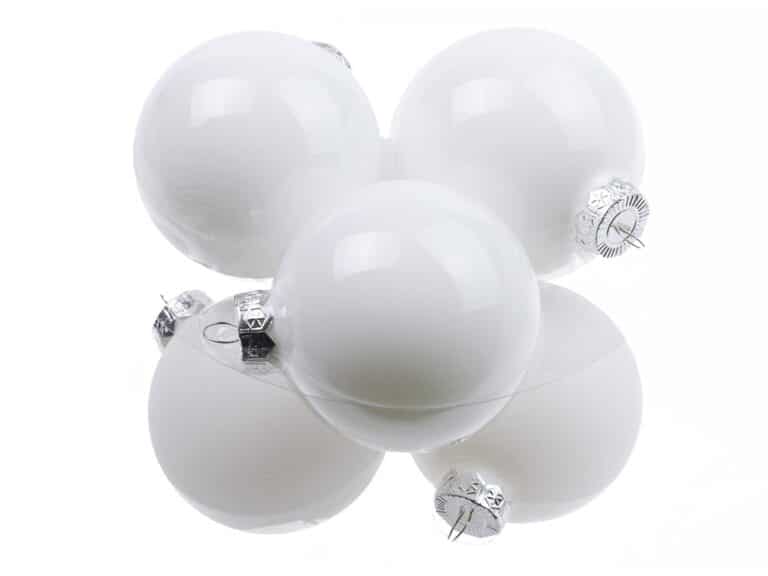 Bombki Szklane 8cm Białe