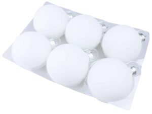 Bombki Szklane 8cm Białe Arctic White