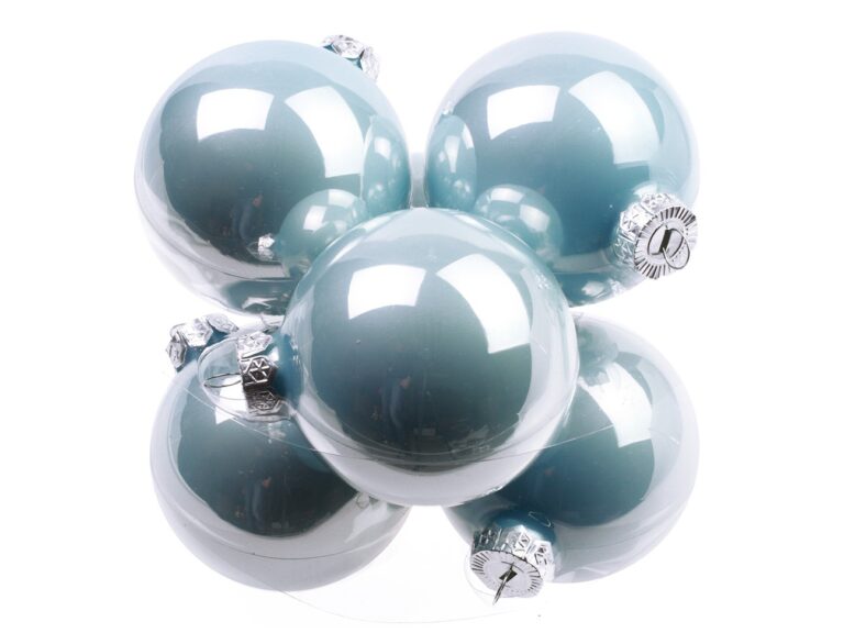 Bombki Szklane 8cm Błękitne