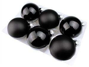 Bombki Szklane 8cm Czarne