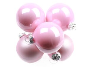 Bombki Szklane 8cm Jasnoróżowe