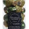Bombki szklane żołędzie 3x4cm Butelkowa Zieleń