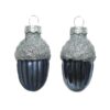 Bombki szklane żołędzie 3x4cm Chabrowe