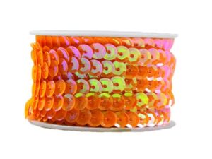 Cekiny na rolce 6mm pomarańczowe