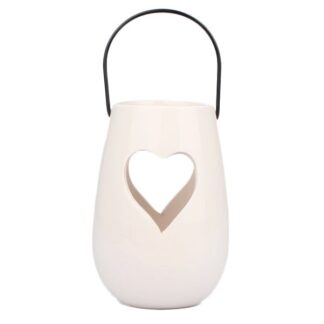 Ceramiczny lampion świecznik serduszko