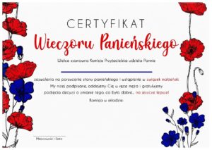 Certyfikat Na Wieczór Panieński Maki