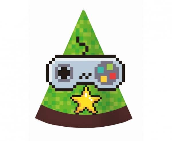 Czapeczki Papierowe GAME-ON Gamingowe 6 szt. 
