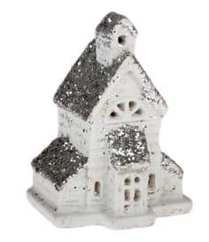 Domek Biały LED 10 x 7 cm