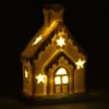 Domek porcelanowy, świąteczny z lampką LED