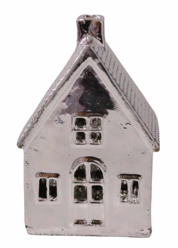 Domek Srebrny LED 12 x 8cm