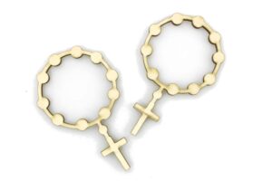 Drewniane emblematy Różańce 7x4,5cm