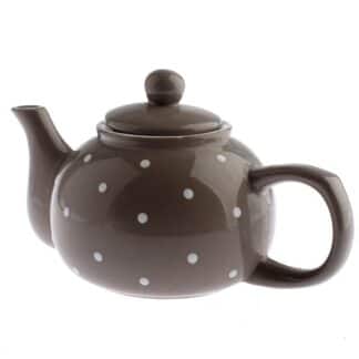 Dzbanek Ceramiczny w Groszki Szary