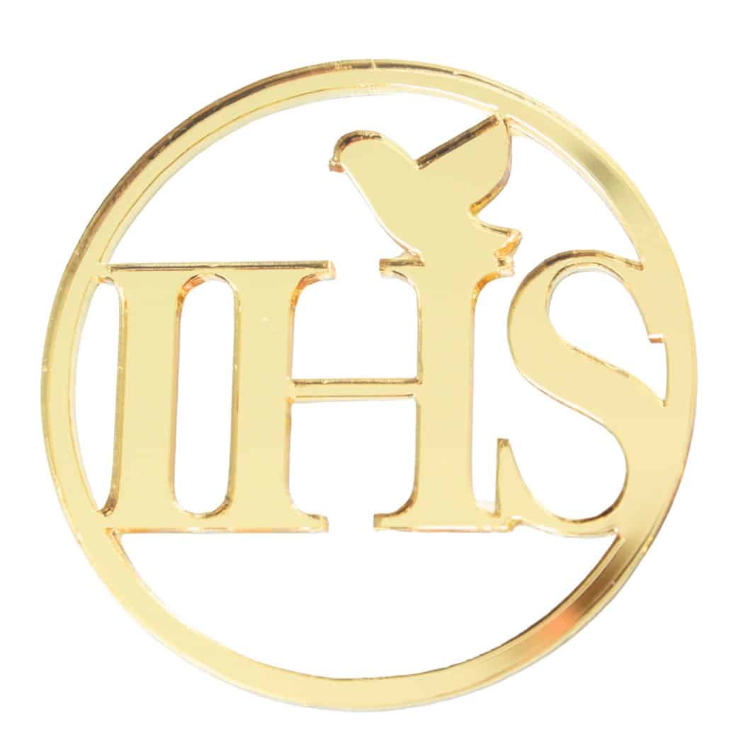 Emblemat dekoracja na tort Komunia IHS